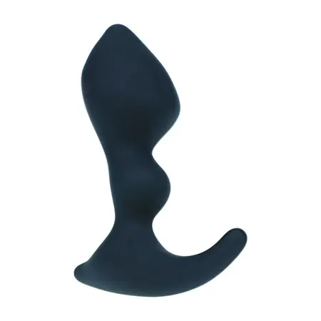LEVELZ Double Ripple silikonski model za prostatu u crnoj boji sa fleksibilnim anatomskim dizajnom