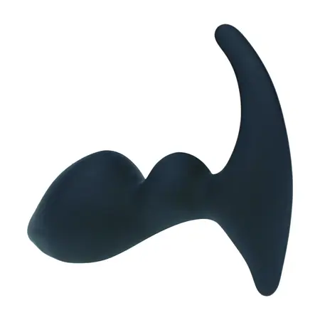 LEVELZ Double Ripple silikonski model za prostatu u crnoj boji sa fleksibilnim anatomskim dizajnom
