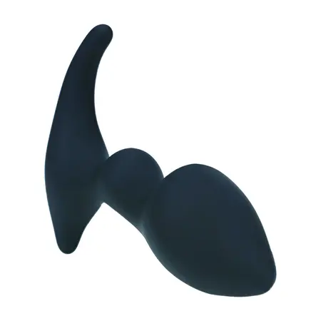 LEVELZ Double Ripple silikonski model za prostatu u crnoj boji sa fleksibilnim anatomskim dizajnom