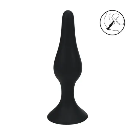 LEVELZ Slim silikonski analni čep XL crni, precizno oblikovan konusni model