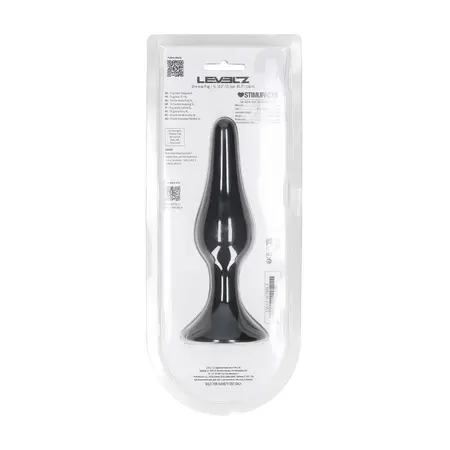 LEVELZ Slim silikonski analni čep XL crni, precizno oblikovan konusni model