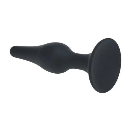 LEVELZ Slim silikonski analni čep XL crni, precizno oblikovan konusni model