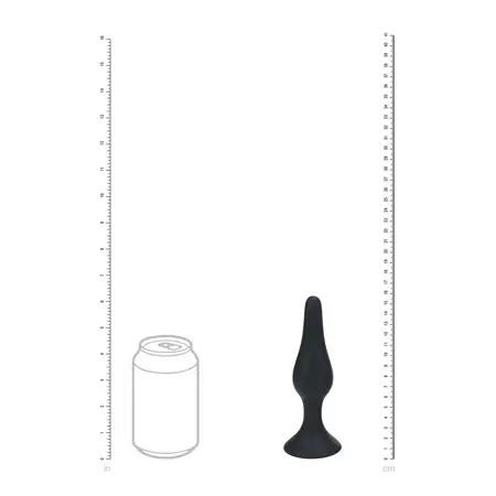 LEVELZ Slim silikonski analni čep XL crni, precizno oblikovan konusni model