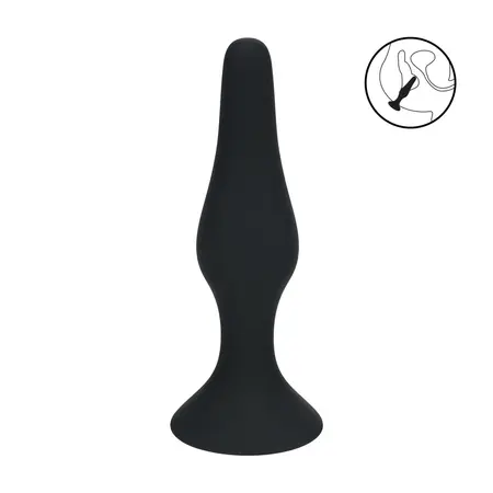 LEVELZ Slim Silicone Plug L Black sa precizno suženim dizajnom