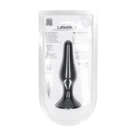 LEVELZ Slim Silicone Plug L Black sa precizno suženim dizajnom