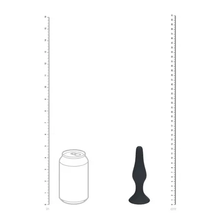 LEVELZ Slim Silicone Plug L Black sa precizno suženim dizajnom