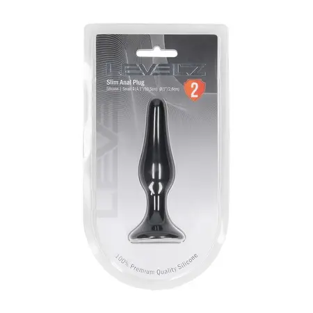 LEVELZ Slim Silicone Plug S Black - Compact Flexible Model