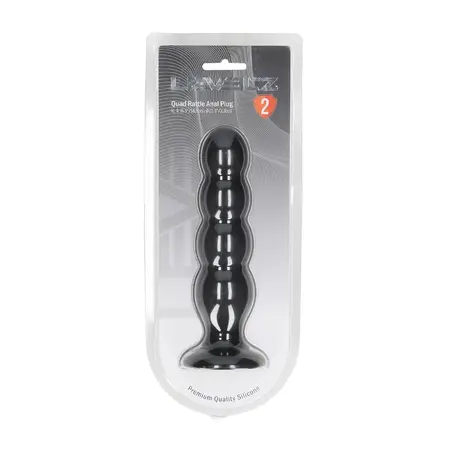 LEVELZ Quad Rattle silikonski čep XL crni sa četiri segmenta