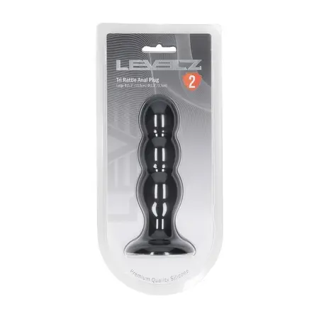 LEVELZ Tri Rattle tečni silikonski čep L crni, trostruko proširenje, dinamični pokret