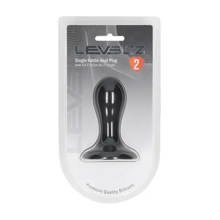 LEVELZ Liquid Silicone Motion Plug S Black sa pokretnim kuglicama