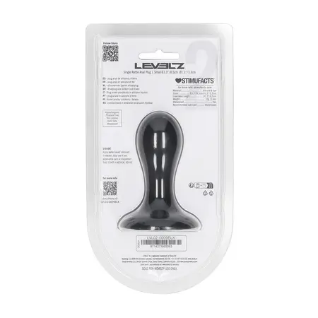 LEVELZ Liquid Silicone Motion Plug S Black sa pokretnim kuglicama