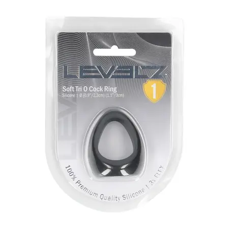 LEVELZ Tri-O Silicone Support Ring Black, Triple Loop System
