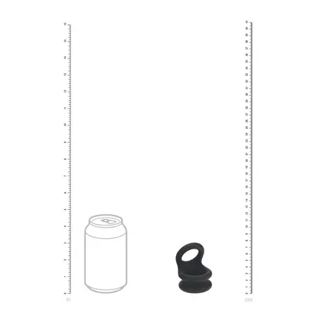 LEVELZ Wide Double O Silicone Dual-Loop Ring M Black - Enhanced Support