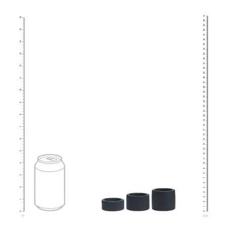 LEVELZ set kaiševa za testise od tečnog silikona S/M/L u crnoj boji sa fleksibilnim anatomskim dizajnom