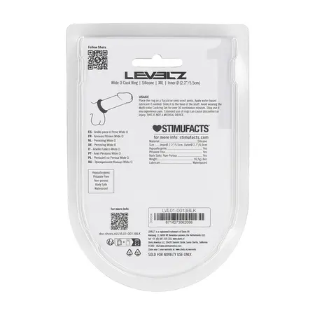 LEVELZ Wide O silikonski prsten XXL 55mm crni za maksimalnu udobnost i vrhunske performanse