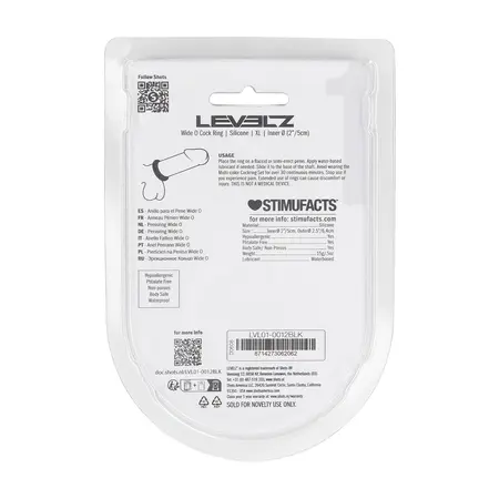 LEVELZ Wide O silikonski prsten za podršku XL 50mm crni Comfort Fit