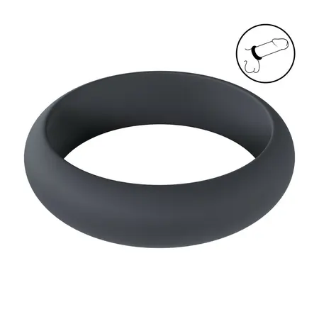 LEVELZ Wide O silikonski prsten S 30mm crni, udoban intimni prsten za savršeno prijanjanje