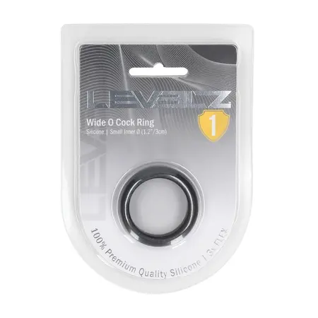 LEVELZ Wide O silikonski prsten S 30mm crni, udoban intimni prsten za savršeno prijanjanje