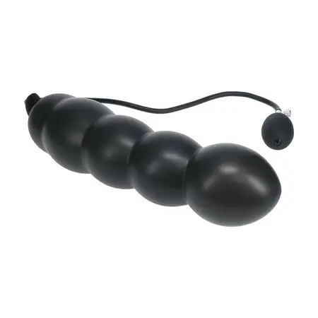 LEVELZ Silicone Inflatable Beaded Plug Black 12 cm Adjustable Size