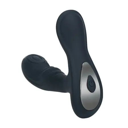 LEVELZ Stealth Black silikonski intimni masažer prostate sa stimulatorom testisa