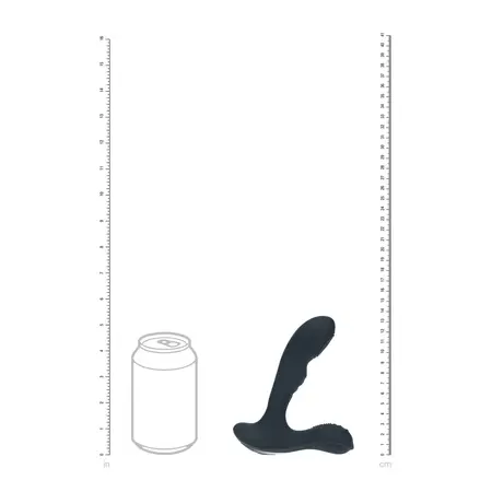 LEVELZ Stealth Black silikonski intimni masažer prostate sa stimulatorom testisa