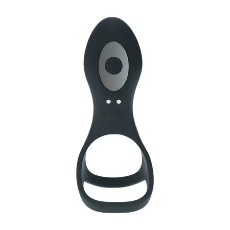 LEVELZ Power Ring vibrirajući silikonski prsten sa petljom za penis crni