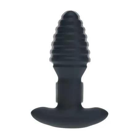 LEVELZ 2 Black, vibrirajući i rotirajući silikonski analni čep