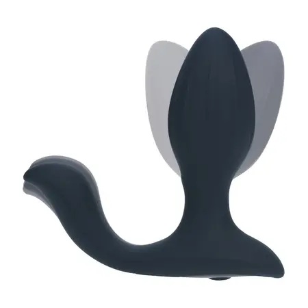 LEVELZ Plug ilicious 2 Black rotirajući silikonski plug sa stimulatorom sa kuglicama
