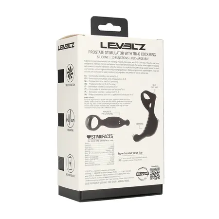LEVELZ Silikonski masažer za prostatu sa vibrirajućim prstenom
