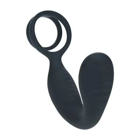 LEVELZ Men Vibration Prostate Model with Dual Support Ring Black