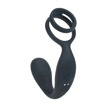 LEVELZ Men Vibration Prostate Model with Dual Support Ring Black