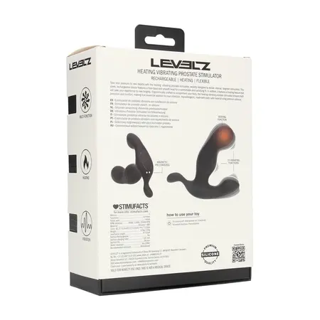 LEVELZ Prostatic Model Black, silikonski intimni masažer sa grejanjem i vibracijom