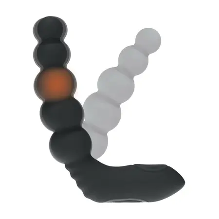 LEVELZ Revo stimulator prostate sa kuglicama, grejanjem i tapkanjem, crni silikon