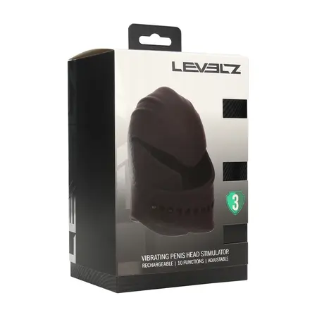 LEVELZ Black, podesivi silikonski vibrirajući stimulator glavića