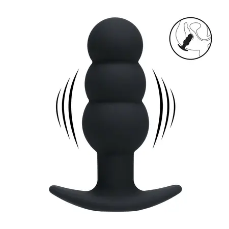 LEVELZ Tri Bulb vibrirajući silikonski čep crni, 10 modova vibracije, USB punjiv