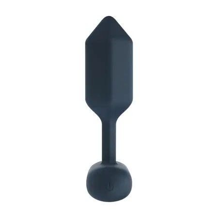 LEVELZ vibrirajući silikonski čep Hexagonal M crni, punjivi analni model