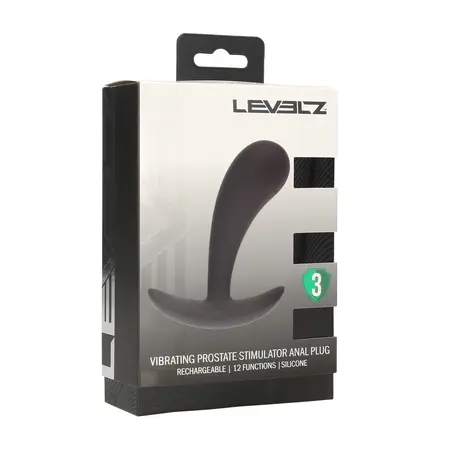 LEVELZ Plug S Black, punjivi silikonski analni čep