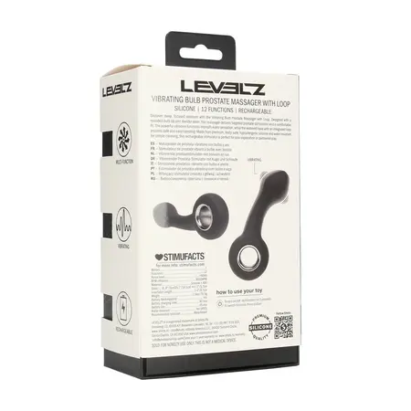 LEVELZ plicity vibrirajući silikonski stimulator prostate sa prstenom, crni, punjivi