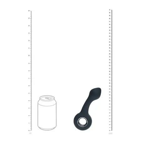 LEVELZ plicity vibrirajući silikonski stimulator prostate sa prstenom, crni, punjivi