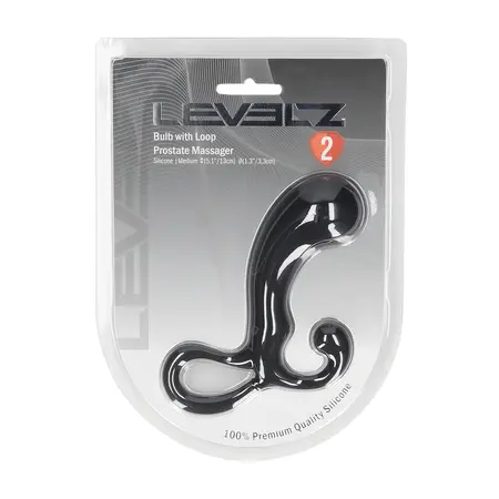 LEVELZ Bulb with Loop silikonski model za prostatu M crni