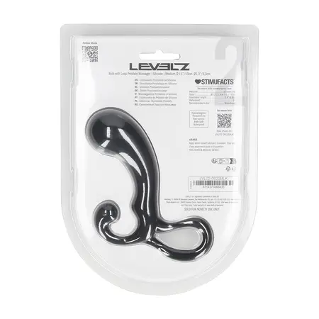 LEVELZ Bulb with Loop silikonski model za prostatu M crni