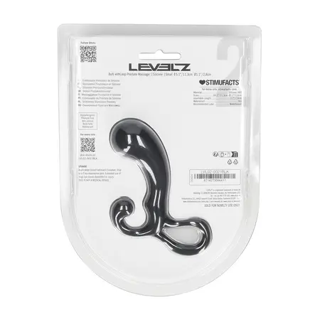 LEVELZ Pro L2 silikonski analni stimulator sa prstenastom drškom crni S