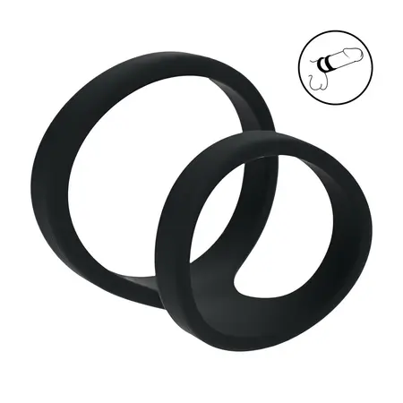 LEVELZ Dual Loop silikonski prsten za podršku crni sa podesivim sistemom