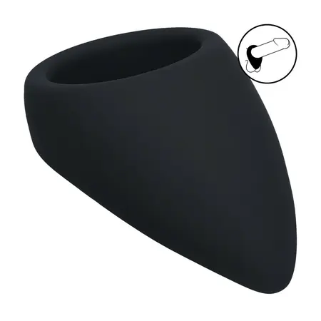 LEVELZ Teardrop crni silikonski prsten, ergonomski sistem za intimnu podršku