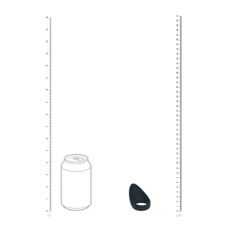 LEVELZ Teardrop crni silikonski prsten, ergonomski sistem za intimnu podršku