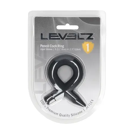 LEVELZ Premium potporni prsten od tečnog silikona crni, fleksibilna veličina S