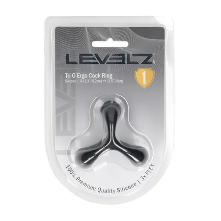 LEVELZ Tri-O Ergo Silicone Support Ring Black - Triple Structure Design