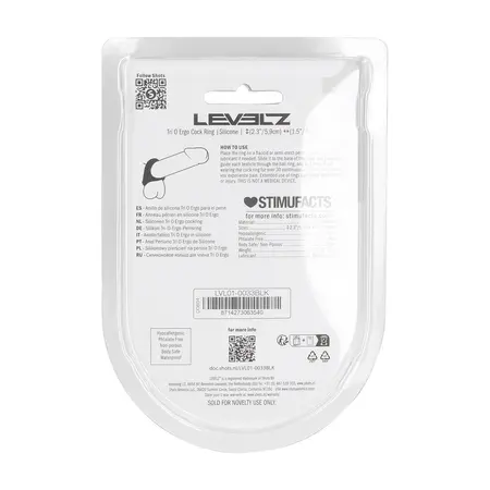 LEVELZ Tri-O Ergo Silicone Support Ring Black - Triple Structure Design