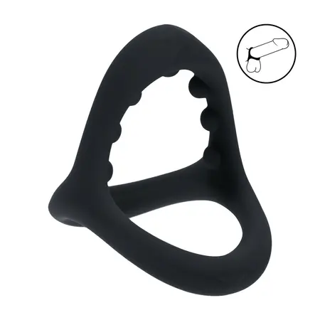Levelz Tri-O crni silikonski trostruki prsten za podršku ergonomskog dizajna