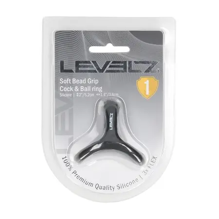 Levelz Tri-O crni silikonski trostruki prsten za podršku ergonomskog dizajna